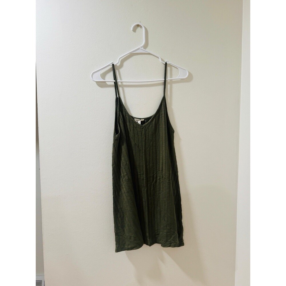 Silence + Noise Women's Tank Top Olive Green Size Small Chest 32"